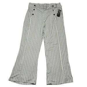 Robert Louis NWT Striped Wide Leg Cropped Pants Size L